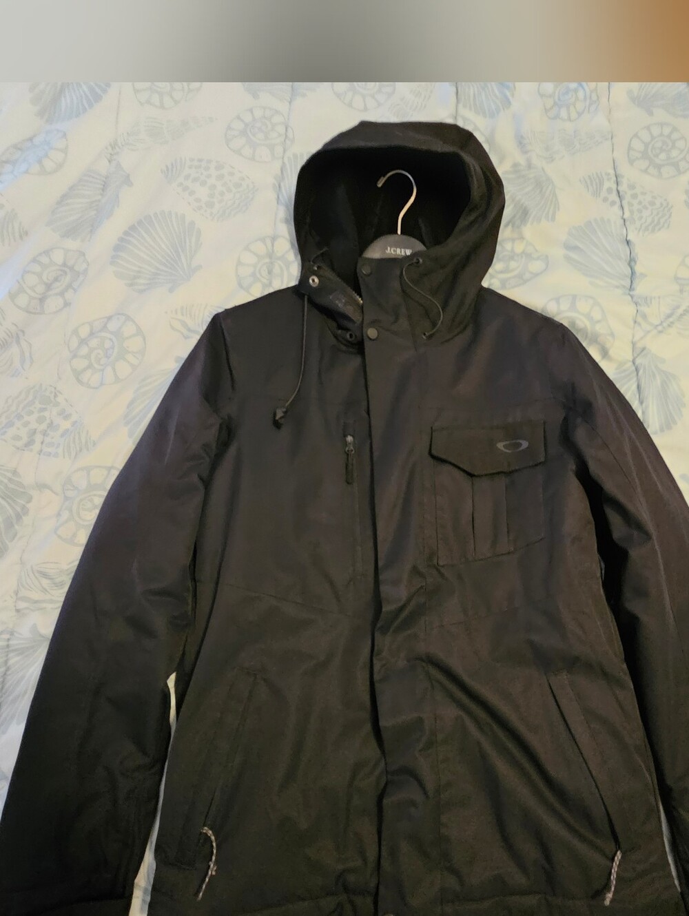 Oakley Black Hooded Performance Jacket with Chest Pocket
